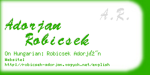 adorjan robicsek business card
